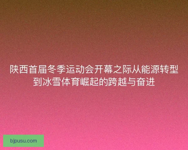 陕西首届冬季运动会开幕之际从能源转型到冰雪体育崛起的跨越与奋进